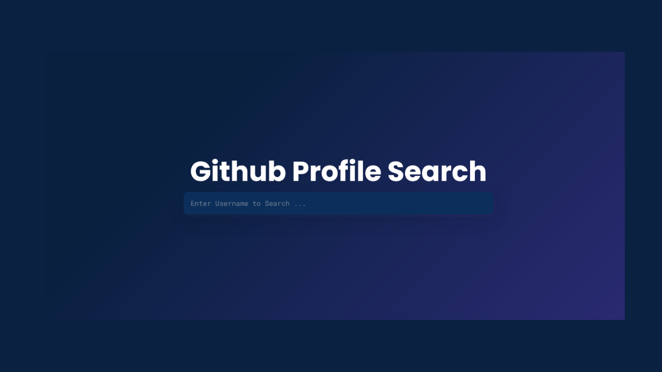 GitHub Profile Search